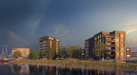Exterieur waterzijde avond