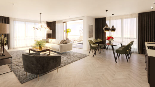 Interieur appartement </BR>type B4 </BR> (bouwnrs 4, 7, 10 & 13)